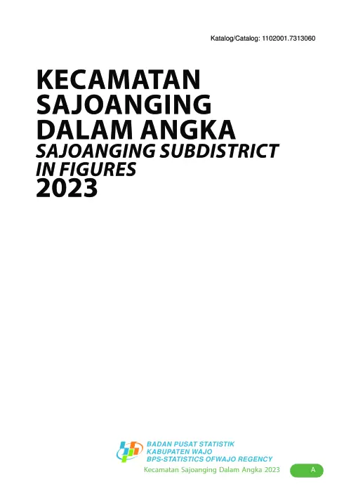 Kecamatan Sajoanging Dalam Angka 2023
